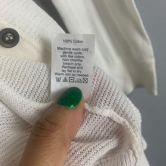 Madewell 1937 Ivory Lightweight Button Cardigan Small Classiccore Minimalist - Picture 3 of 9